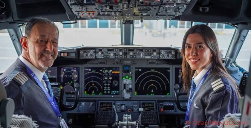 Gökyüzünde duygusal anlar: 45 yıllık pilot son uçuşunu kızıyla birlikte yaptı!