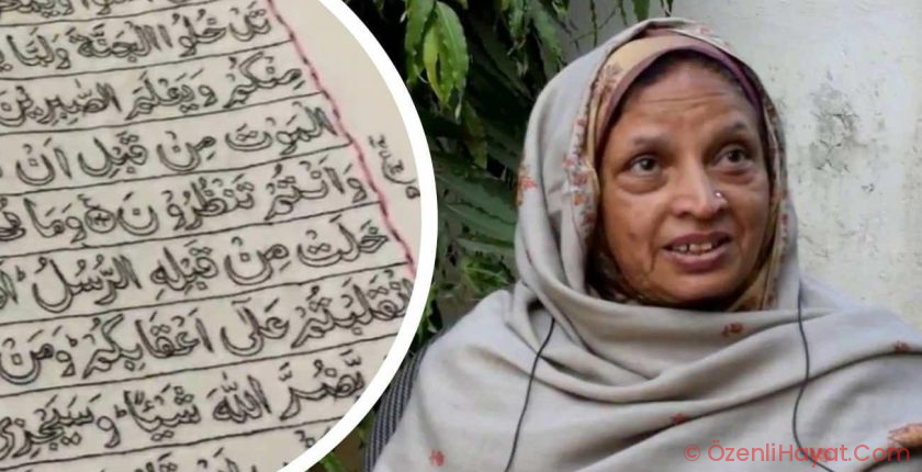 32 senede iğne iplikle Kur’an-ı Kerim’i yazdı: Pakistanlı bayan hayretler içinde bıraktı! 32 senede iğne iplikle Kur’an-ı Kerim’i yazdı: Pakistanlı bayan hayretler içinde bıraktı!