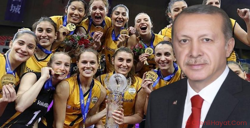 Cumhurbaşkanı Erdoğan’dan VakıfBank Voleybol Grubu’na şampiyonluk tebriği