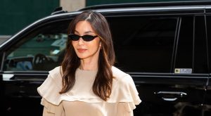 Gemma Chan Proves a Bridgerton-Worthy Romantic Blouse Can Work for the Office