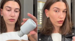 Hailey Bieber’s Blurred Lip Combo and Fresh-Skin Makeup Routine Are All You Need This Spring