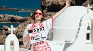Lily Collins' First Emily in Paris Season 6 Outfit Proves the Red Shoe Trend Is Here to Stay