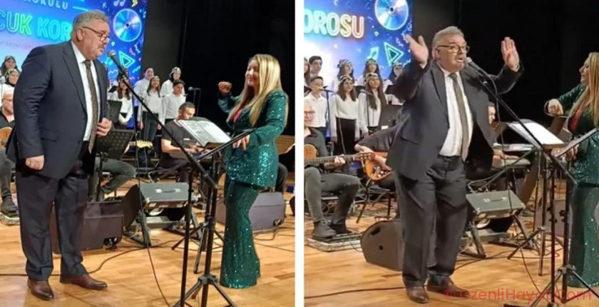 Okul müdüründen içleri ısıtan performans: Okul konserinde öğrencilerle birlikte sahne aldı!