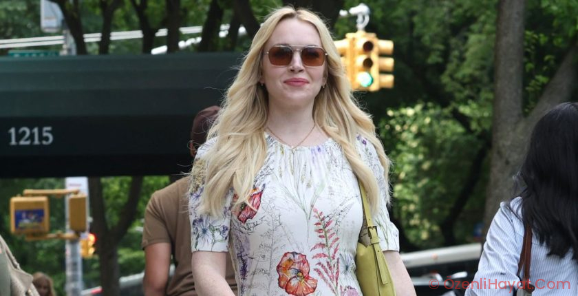 On Lindsay Lohan, a Floral Dress in Spring Really Is Groundbreaking On Lindsay Lohan, a Floral Dress in Spring Really Is Groundbreaking