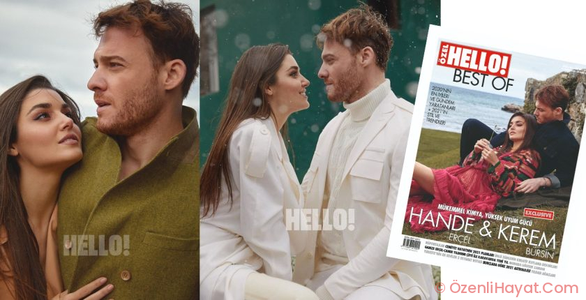 SEVİLEN DİZİ ÇİFTİ HANDE ERÇEL VE KEREM BÜRSİN BEST OF HELLO! KAPAĞINDA