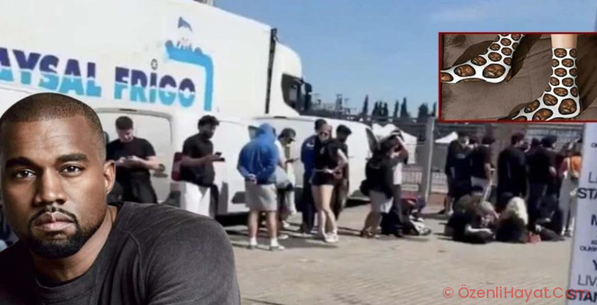 Kanye West eserleri için 2,5 metrelik kuyruk! Çorapları yok sattı Kanye West eserleri için 2,5 metrelik kuyruk! Çorapları yok sattı